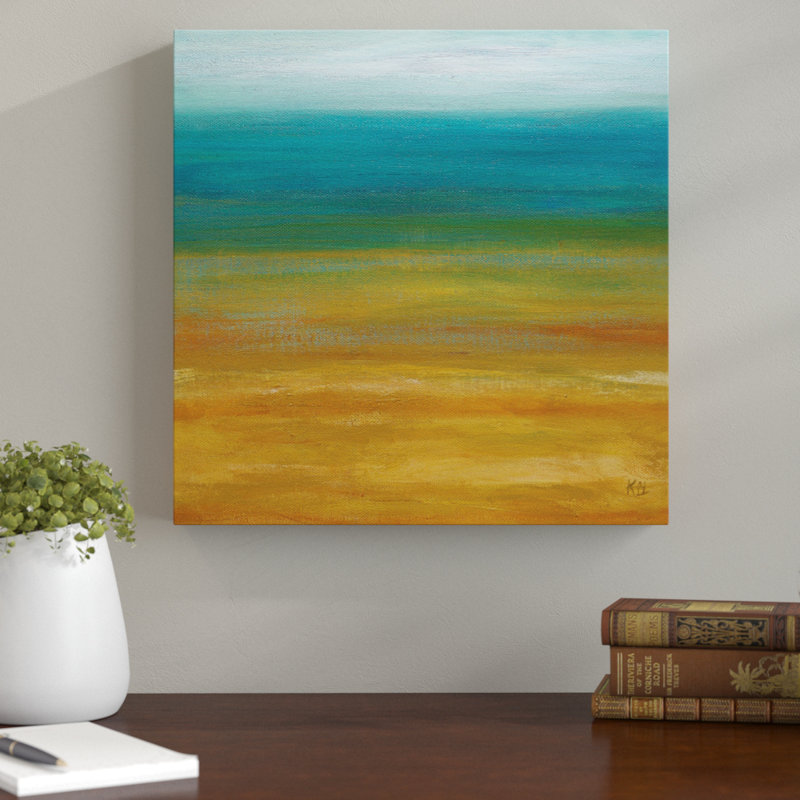 Beach Memory by Karen Hopkins - Painting on Canvas, 76cm H x 76cm W, Wrapped Canvas
