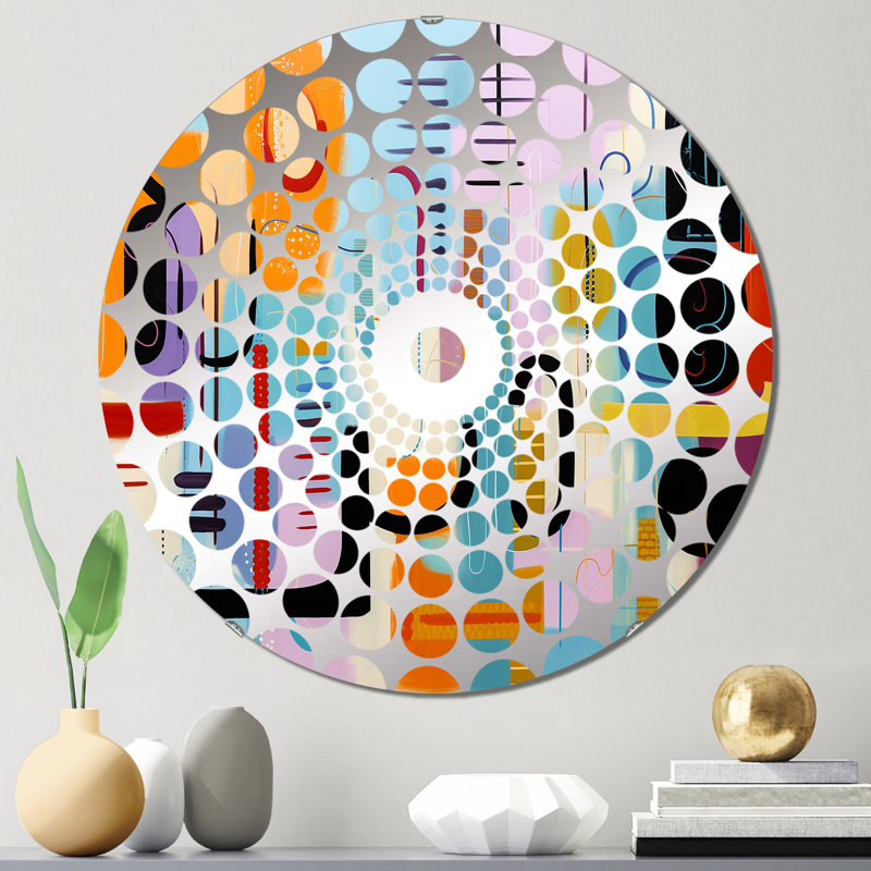 Chiho - Miroir décoratif à cercles concentriques, 23,6 po x 23,6 po