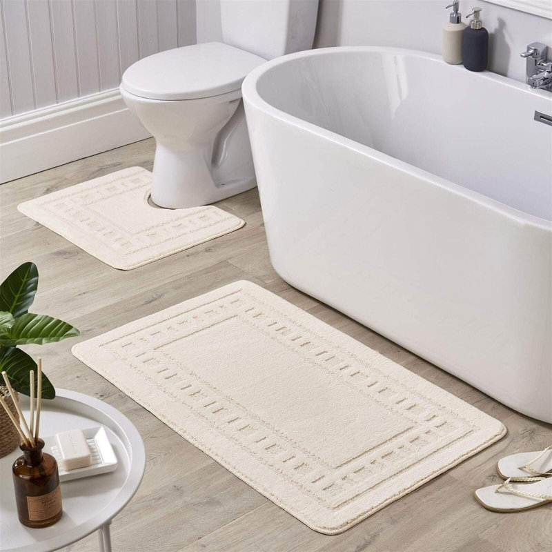Non-Slip Bath Mat, Cream