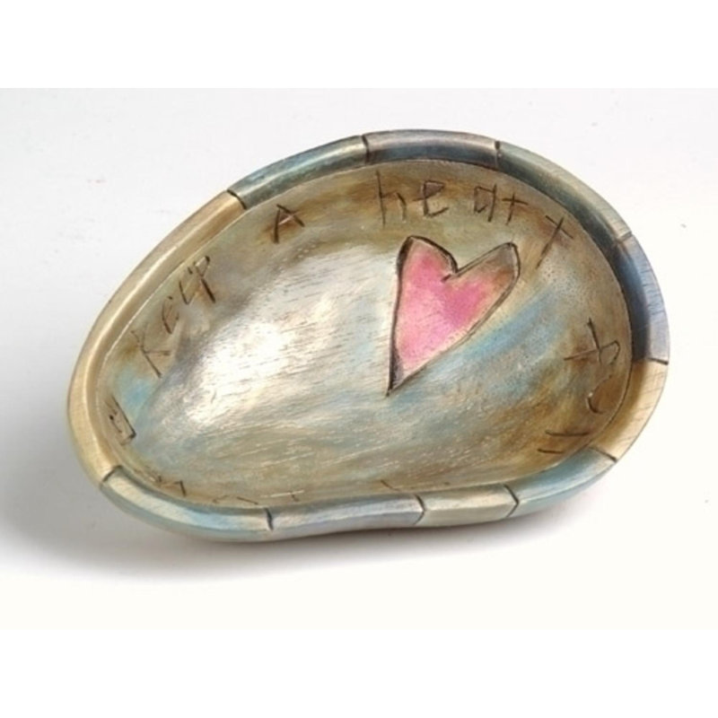 Bol décoratif décoratif en bois «Keep a Heart Full of Love»
