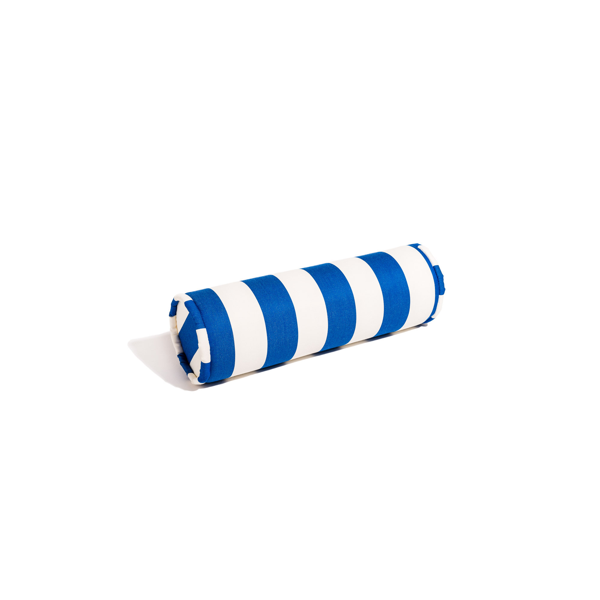Calvi Outdoor Bolster, Blue Striped