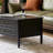 Retro rectangular solid wood coffee table
