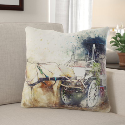 Outdoor Reversible Throw Pillow