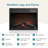 63" Farmhouse TV Stand with 23" Electric Fireplace, 3 Vintage Button Control Design, Over Heat Protection-908864361