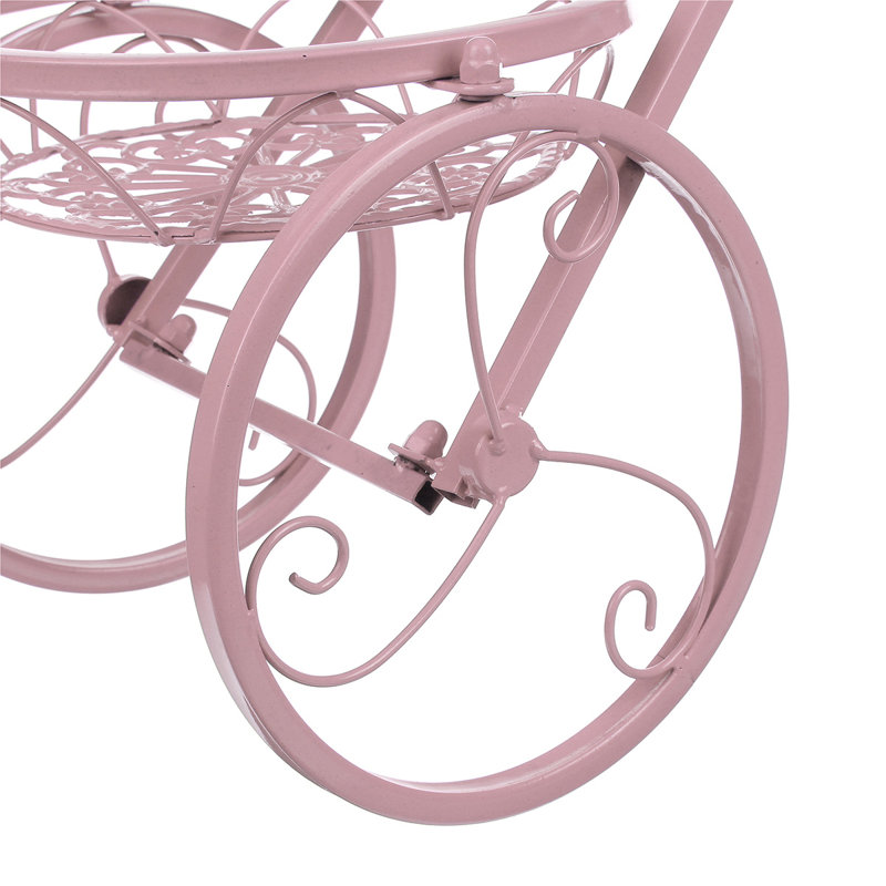 Dacia Metal Weather Resistant Plant Stand, Pink