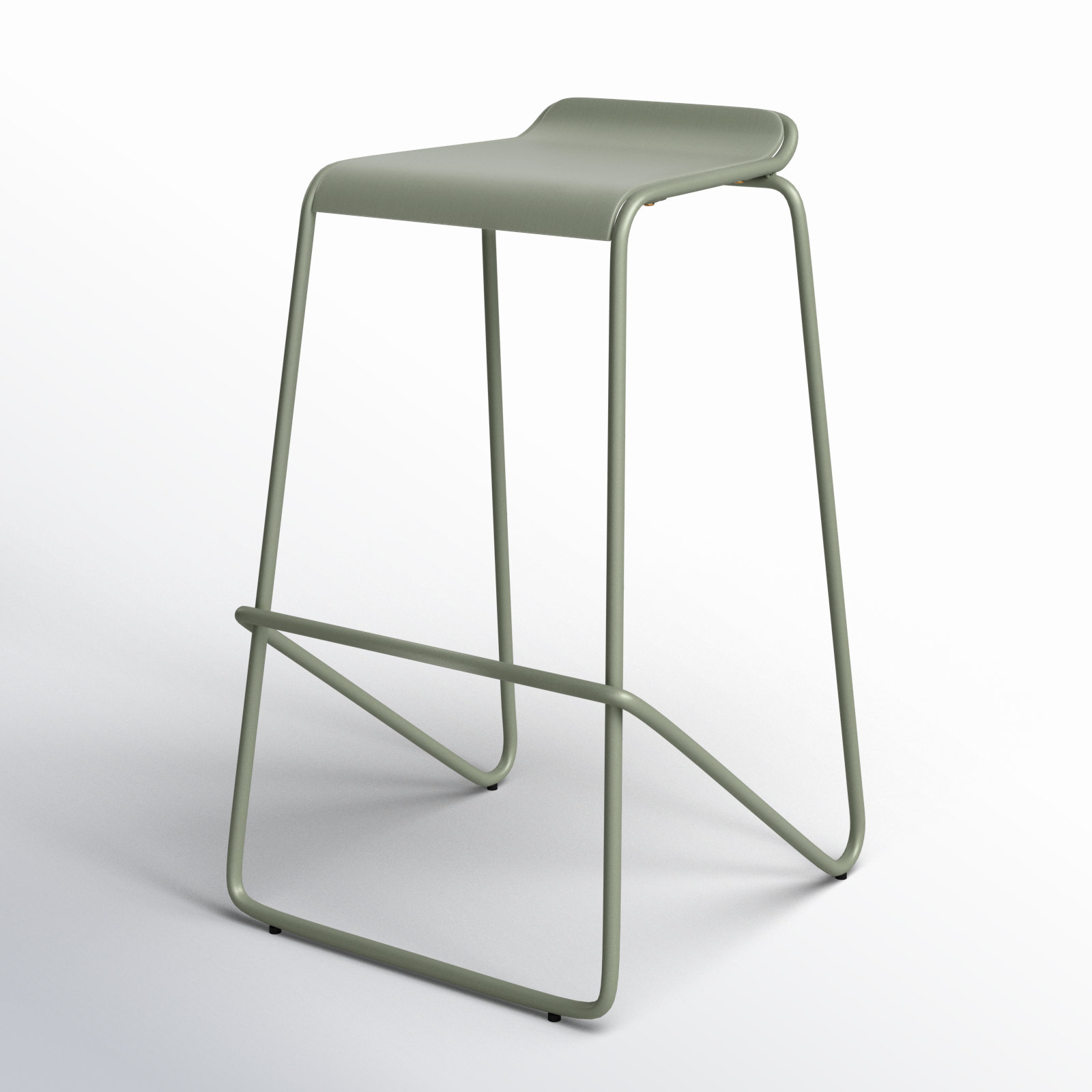 Ready Stacking Stool, Gray Green, Bar Stool (30" Seat Height)