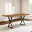 X-Shaped Legs Dining Table (Brown)-788603230