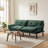Kasy Modern style convertible sofa bed with adjustable backrest and metal legs, tufted upholstery for bedroom, living room-1245180750