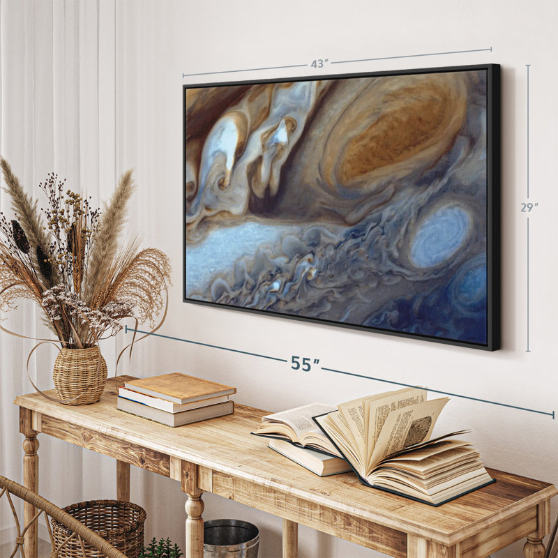 «Impression sur toile de formation de nuage de Jupiter», H 29 po x l 43 po