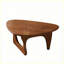 Table basse ovale de style Noguchi de 34 pouces, table basse moderne en bois de style Mid-Century avec base triangulaire stable pour le salon, appartement