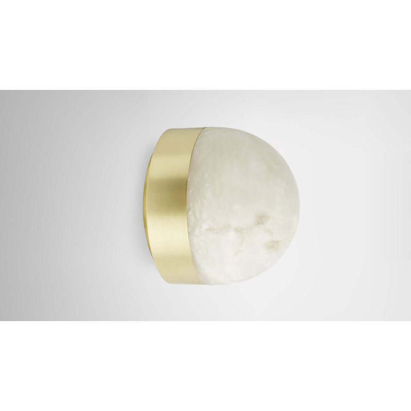 Lucid 1 - Light Flush Mounted Sconce, Satin Brass
