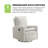 Uptown Upholstered Glider Recliner - Boucle White-100503697