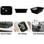 Lavabo de salle de bain vasque rectangulaire semi-encastré en céramique noir mat avec drain escamotable Los Flexi 20 po x 15 po