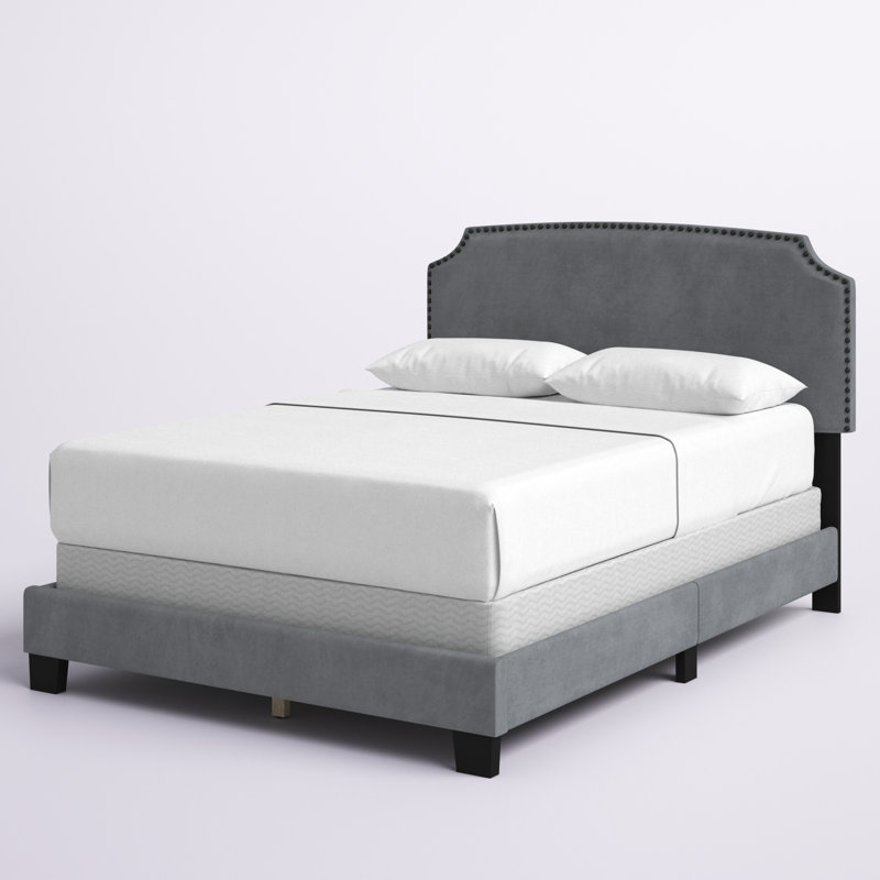 Lemelin Upholstered Standard Bed, Gray