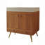 Meuble-lavabo autoportant avec comptoir en faux marbre et lavabo en céramique, armoire de rangement à double porte de 30 po, bois d'ingénierie imperméable, pieds dorés