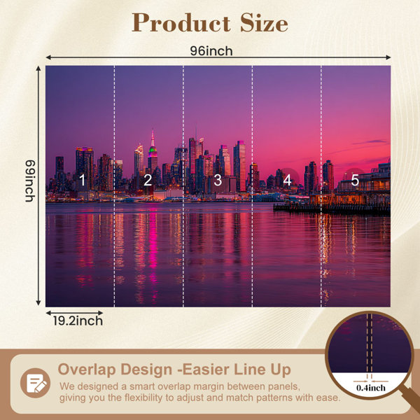 Red Barrel Studio Peel and Stick Wallpaper 144" W x 100" H Modern Self ...