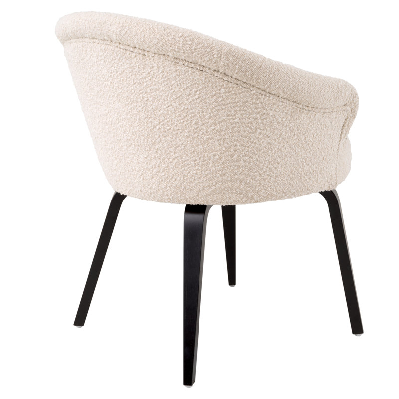 Moretti Upholstered Arm Chair, Bouclé Cream