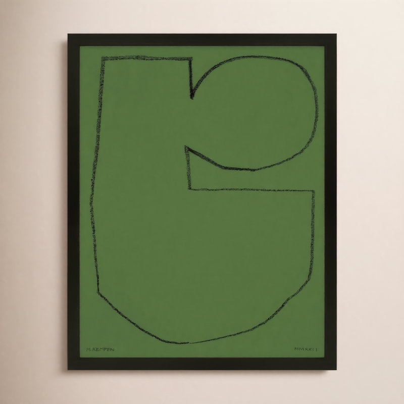 Forest 2 Painting by Michael Kempen, 20" H x 16" W x 1.25" D, Black 