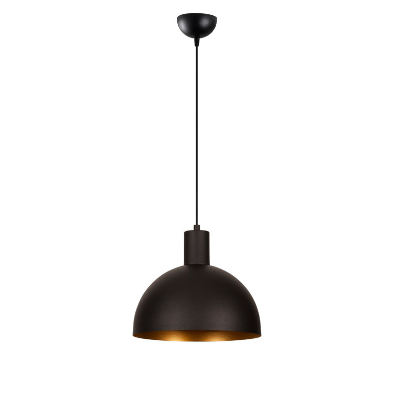 Modern Industrial Chandelier, Black & Gold, 11.8 in Diameter x 46.1 in Height | Metal Body, Adjustable Height | E27 Socket, Max 40W | Perfect for Scandinavian & Novelty Décor, IP20 Rated for Indoor Use