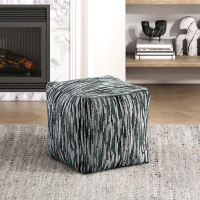 Pouf en tissu multicolore de 16 po X, antidérapant, fermeture à glissière, plancher rembourré antidérapant de 5 lb