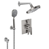 Rincon Bay 2.0 GPM Styletherm 0.5" Thermostatic Shower System with Showerhead and Handshower on Hook