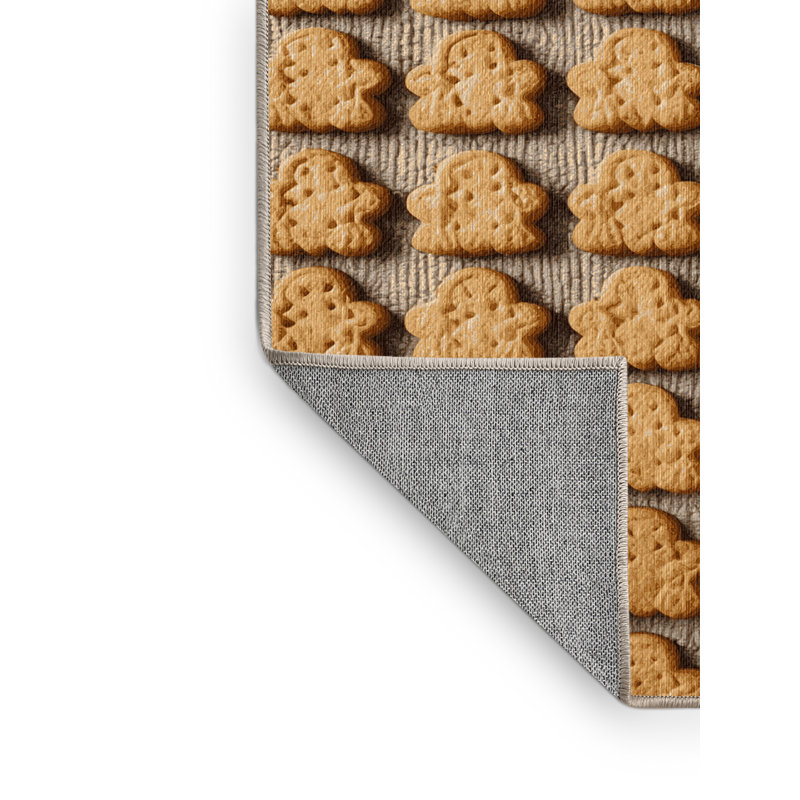 Washable Shortbread Desserts Area Rug, Rectangle 4' x 6'