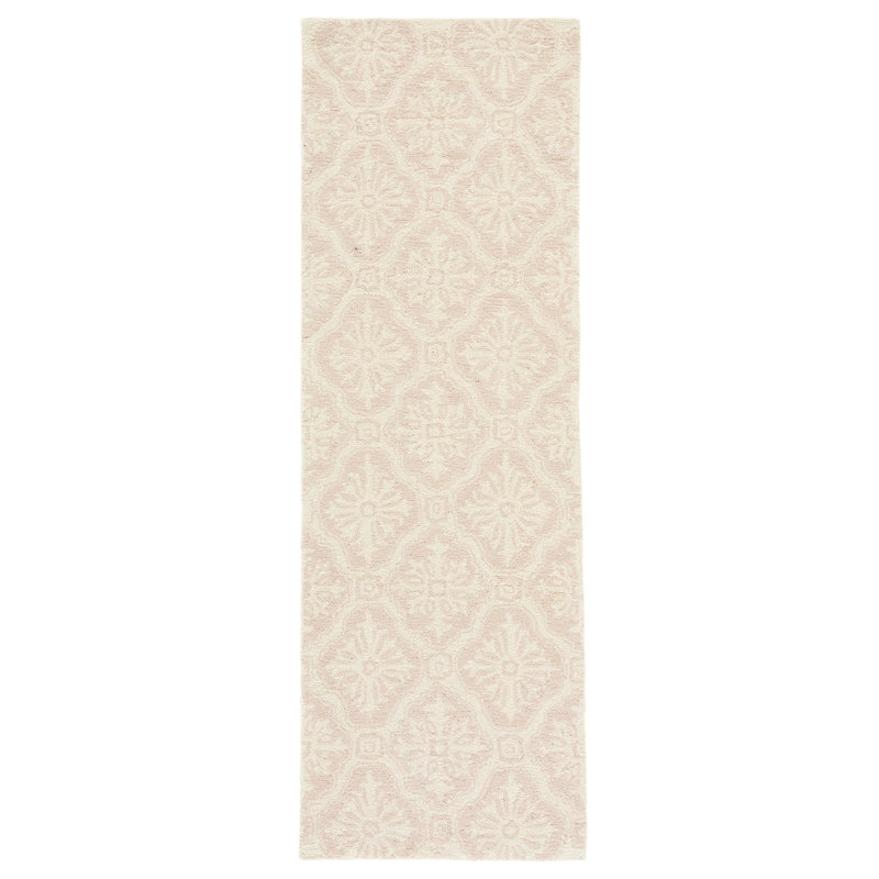 Taran Easy Care Hand Hooked Performance Damask Rug, Runner 2'6" x 8'