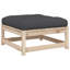  Ensemble de canapé de patio modulaire en bois de pin massif anthracite