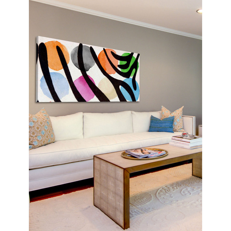 Rainbow Zebra II by Irena Orlov - 1 Piece Wrapped Canvas Wall Art, 46cm H x 91cm W x 4cm D