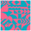 Toile tendue à motif géométrique rose et bleu avec plusieurs formats