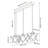 Starling 3-Light Abstract Geometric Chandelier