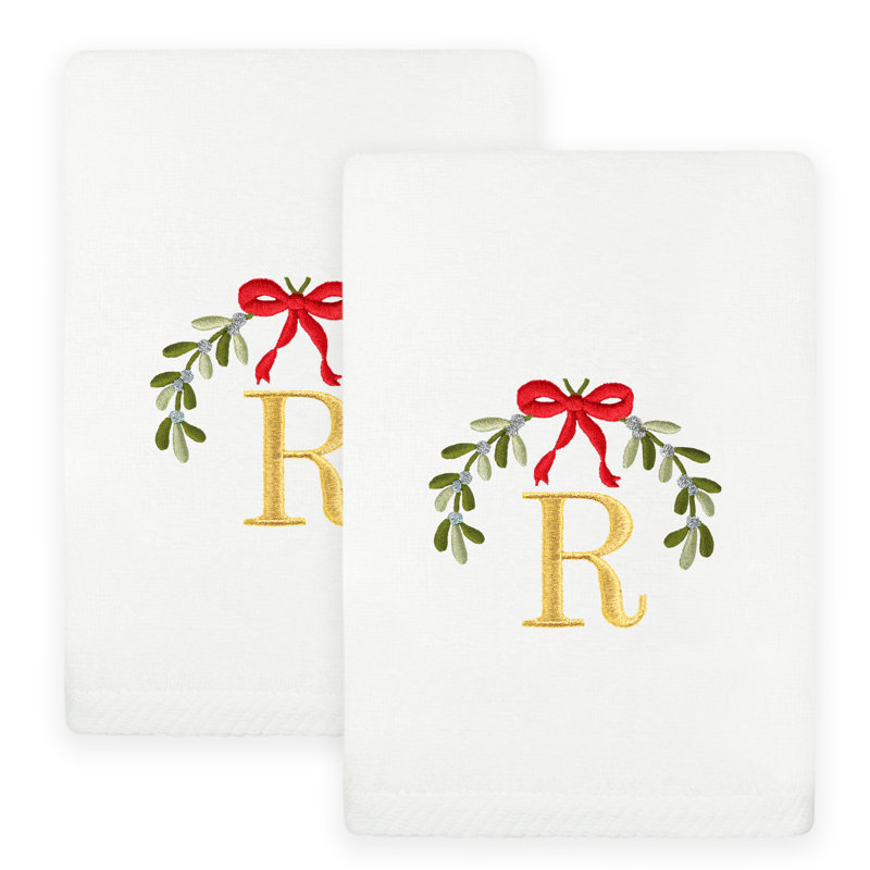 Ensemble de 2 serviettes d'invités en coton turc de même taille, Blanc, R