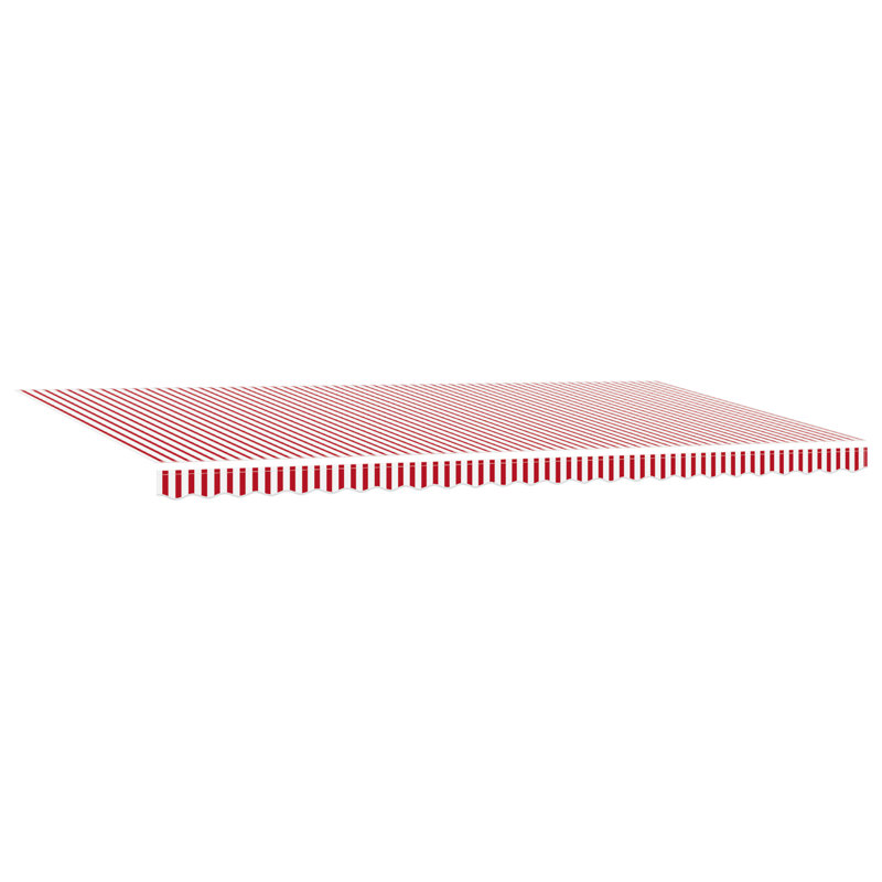 Brayden Studio Retractable Patio Awning, Red/White Striped, 600 cm W x 300 cm D