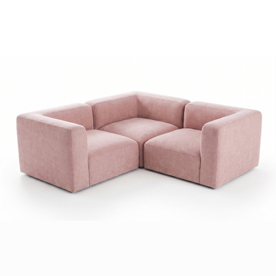 Canapé d'angle modulaire en forme de L Boucle pour petits espaces