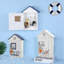 Mediterranean Wood Wall Organizer with Key Hooks