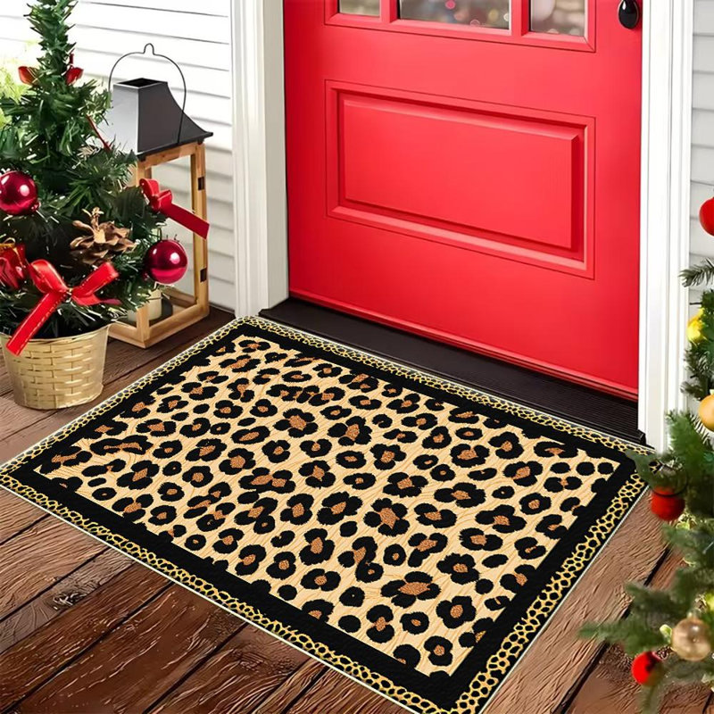 Leopard Print Area Rug, Soft And Lightweight, Suitable For All Seasons, Easy To Maintain And Easy To Clean, Machine Washable Carpet Floor Mat, Suitable For Living Room, Bedroom, Dining Room, Balcony, Patio, Room Decor, Home Decor, Outdoor Decor
