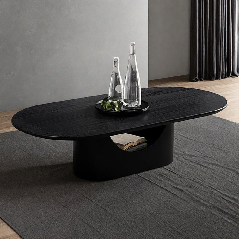 Table basse luxueuse haut de gamme, Noir, noir, noir, noir, H 16,5 po x L 47,2 po x l 23,6 po