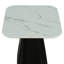 Table d'appoint carrée contemporaine, plateau en faux marbre noir, bois d'ingénierie, 1 pièce