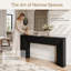 Console de 63 pouces dans le vestibule avec canapé moderne derrière le canapé-639847661