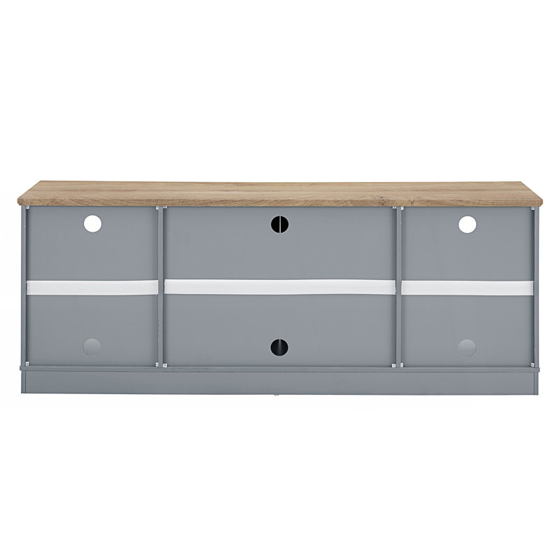 Meuble télé Modern Farmhouse, grande console de divertissement à domicile, accent décoratif