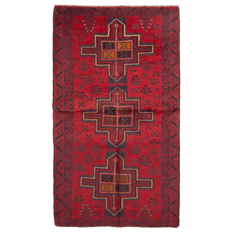Rizbaft Red Rug 3'5" x 6'4"