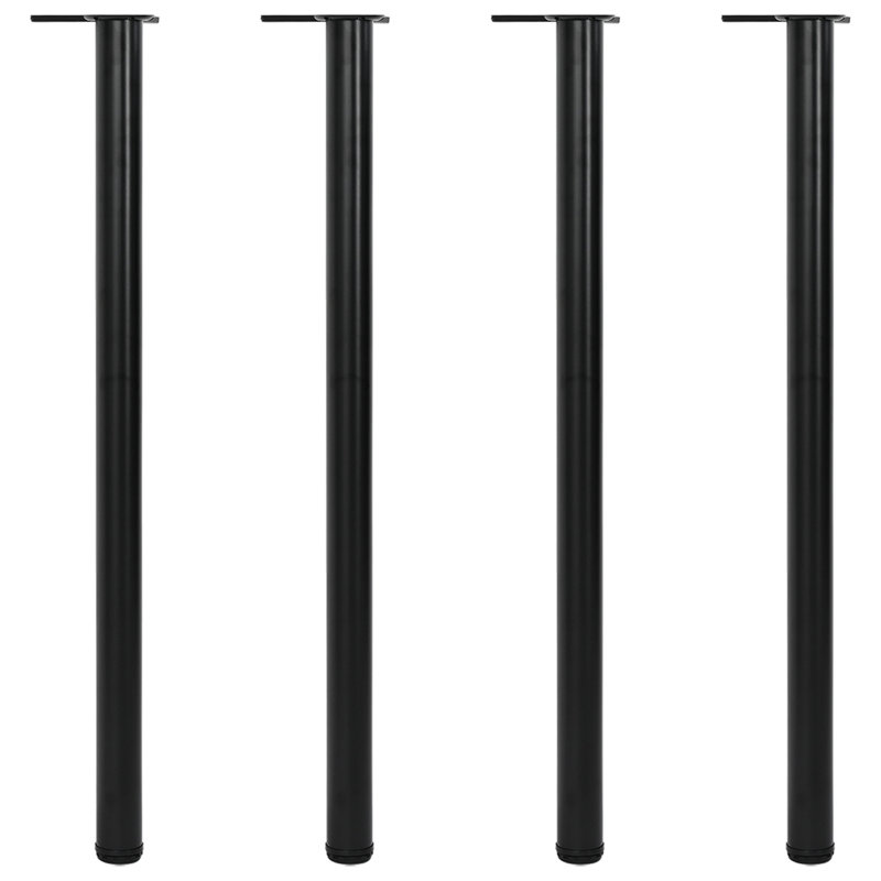 Adjustable Table Legs, 110cm H x 6cm W x 6cm D, Black