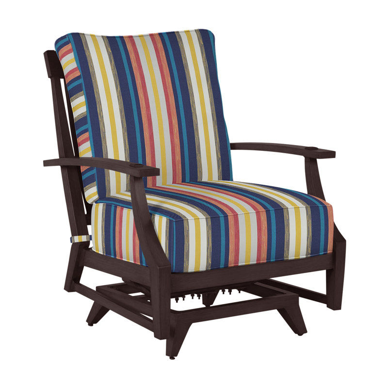 Croquet Patio Chair with Cushions, Dove Sunbrella® Linen, Welt, Mahogany