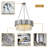 Modern Round Chrome K9 Crystal Chandelier, Height-Adjustable