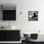 «Bear in Plant», art mural encadré noir sur toile flottante, design par Annabelle Hall-109782436-109567165