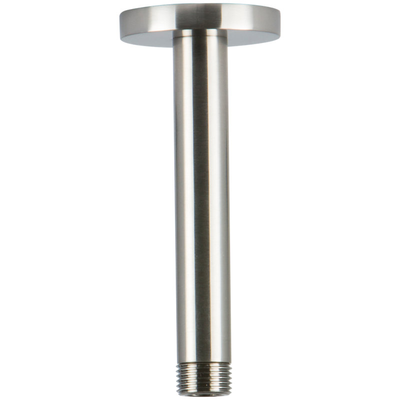 Bras de douche rond 4,75 po monté au plafond, Nickel brossé