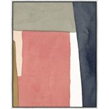 Warm Pink And Indigo Print by Julia Balfour