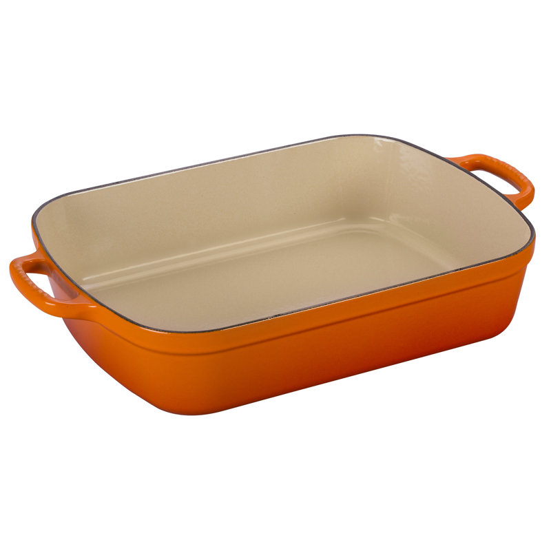 Le Creuset Signature Enameled Cast Iron Roaster, 5.25 qt., Flame