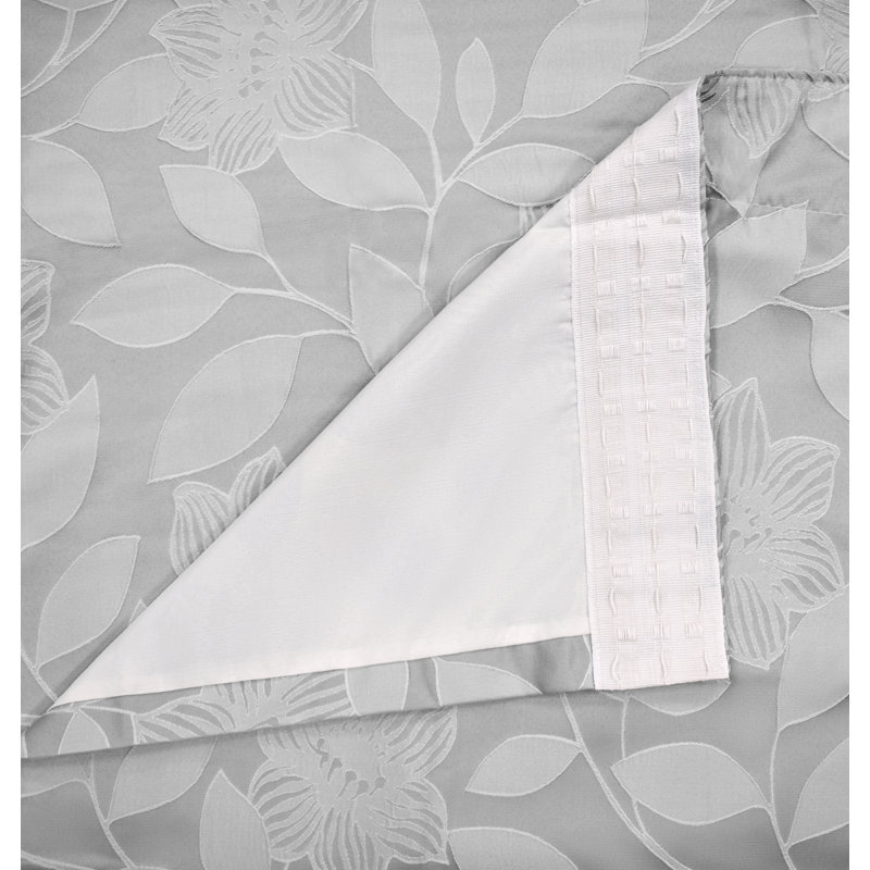 Caballero Curtain, 46cm Width x 54cm Drop, Silver