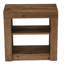 Table de bout en bois massif de 24 po avec 2 tablettes ouvertes, table d'appoint / table de chevet Modern Farmhouse, table d'appoint rustique pour le salon et la chambre à coucher-416259371
